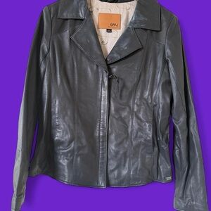 Emu Charcoal Leather Jacket